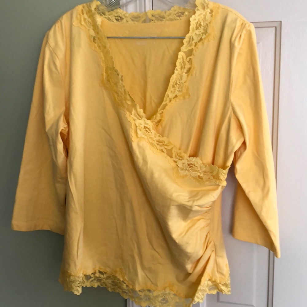 NWOT Coldwater Creek Yellow top